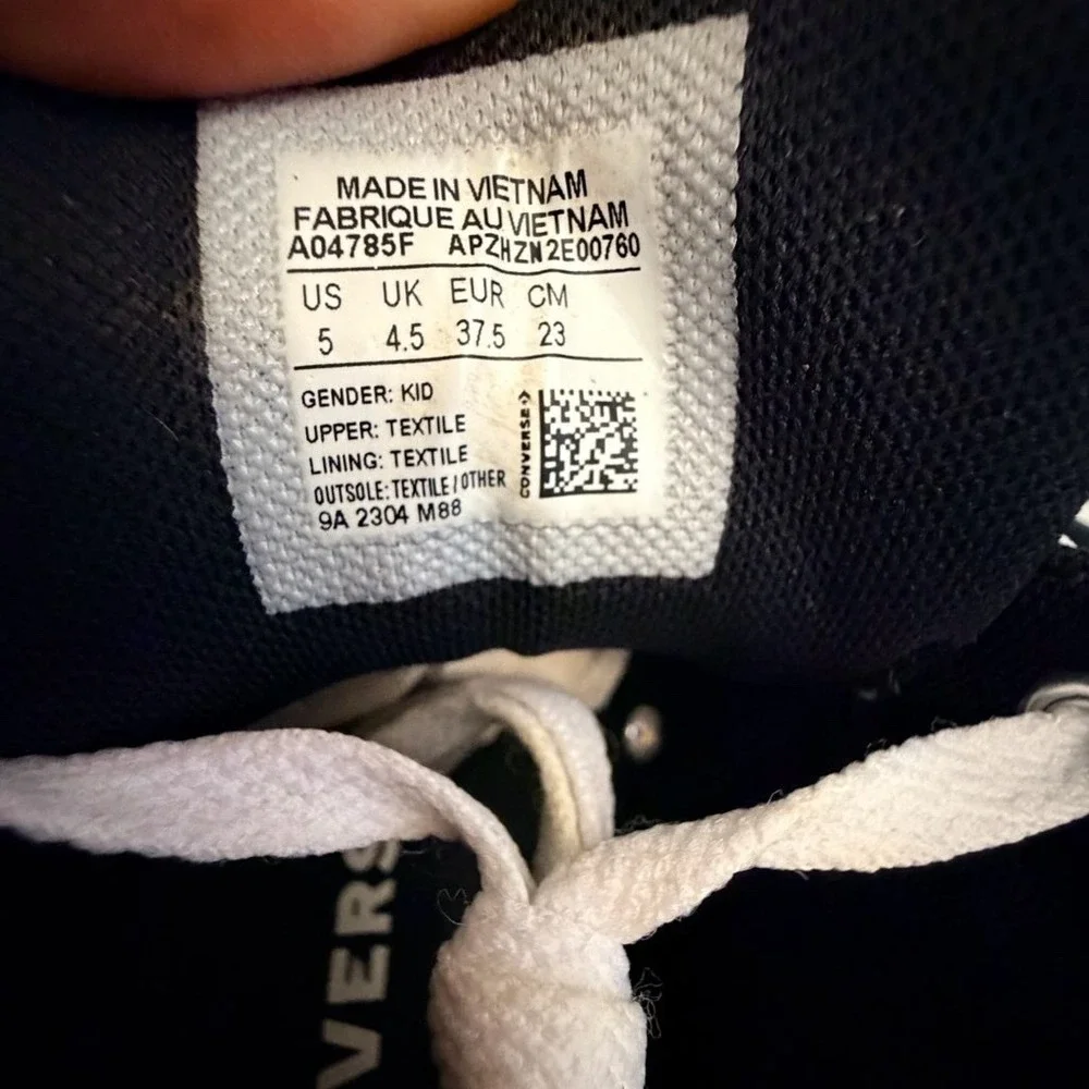Converse Chuck Taylor All Star Madison Navy Blue Mid Top Sneakers A04785F Kids 5